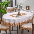 thumbnail image 1 of Lace Table Cloths Oval Tablecloth Macrame for Rustic Kitchen Party Birthday Picnic Table Decoration, 1 of 3