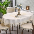 thumbnail image 1 of Lace Table Cloths Oval Tablecloth Macrame for Rustic Kitchen Party Birthday Picnic Table Decoration, 1 of 3