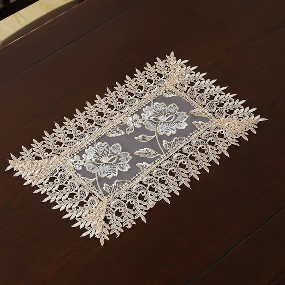 Lace Table Runner Embroidered Dresser Scarf Macrame for Kitchen Dining Picnic Coffee Table Wedding Banquet Home Decoration