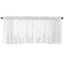 Lace Textured Valance, 51" W x 16" L - Bohemia Kitchen Curtains & Wall Decor - Bathroom Window Curtains 50% Saving