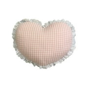 Lace Throw Pillow with Insert, Modern Grid Pattern Decorative Cushion for Sofa and Bed, Soft Pillow with Elegant Lace, Includes Pillow Insert for Use, Home Decor Accent Pillow for Living Room