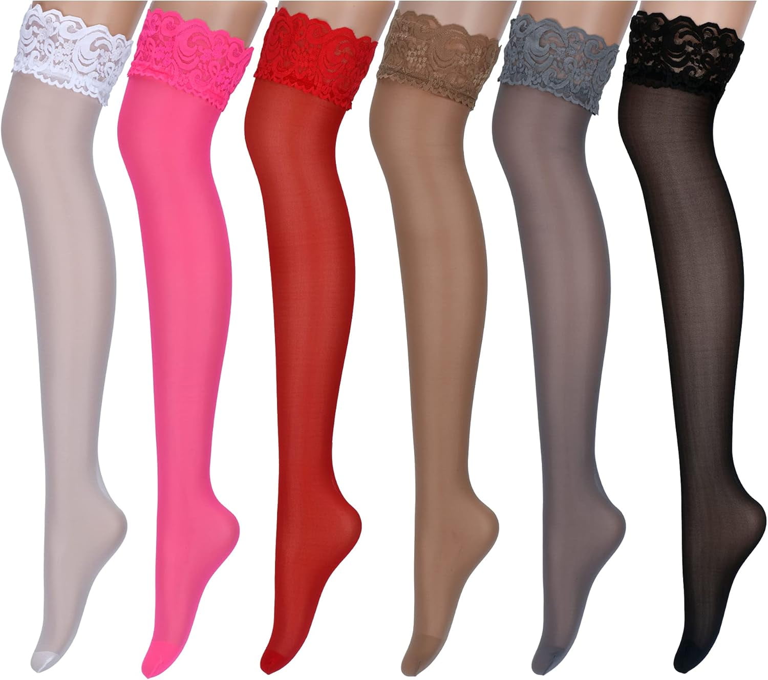 Buy Berkshire Woen's Roantic Lace Top Thigh High Pantyhose 1363 in Cheap P