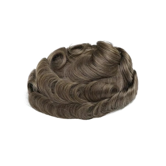 Lace Toupee for Men 6" Human Hair Male Wig Swiss Lace Front Hair Replacement System Unit Man Wig