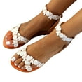 Lace Trendy Flat Sandals for Women Summer Falt 2024 Gladiator Western