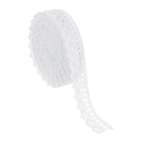 Lace Trim, 10 Yards 1/2 Inch Vintage Lace Ribbons for Craft Package Decoration Wedding Headbands White