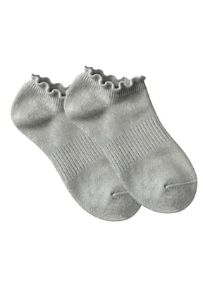 Lace Trim Ankle Socks , Cotton Blend Low Cut Boat Socks, Soft Breathable Seamless Daily Wear Socks , 1 Pair Lightweight Casual Socks
