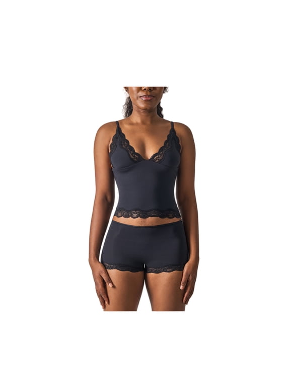 Lace Trim Camisole and Brief Set for Women – Soft Intimates Lounge Underwear