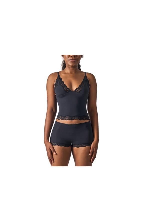 Lace Trim Camisole and Brief Set for Women – Soft Intimates Lounge Underwear