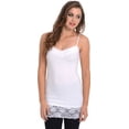 thumbnail image 1 of Lace Trim Long and Lean Cami Tank Top, 1 of 1