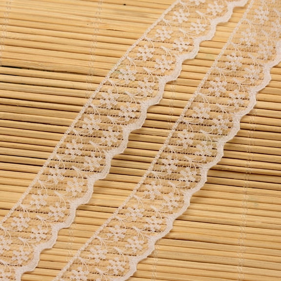 Lace Trim Nylon Ribbon for Jewelry Making White 7/8 inch(22mm) about 200yards/roll(182.88m/roll)