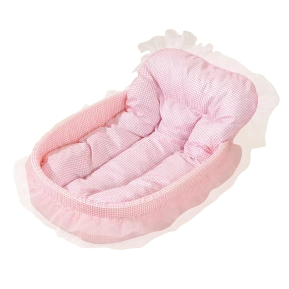 Lace Trim Pet Bed, Soft Cushioned Cat Bed Dog Bed with Removable Mattress for Small to Medium Pets