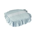 thumbnail image 1 of Lace Trim Square Cushion 16x16in Washable Sponge Pad Ruffled Decor Home Office Dining Chair Mat Breathable Fabric, 1 of 7