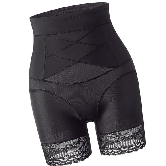Lace Trim Thigh Slimming Underwear for Women High Waist Abdomen Control Shapewear Shorts Butt Lift Body Shaper Panties