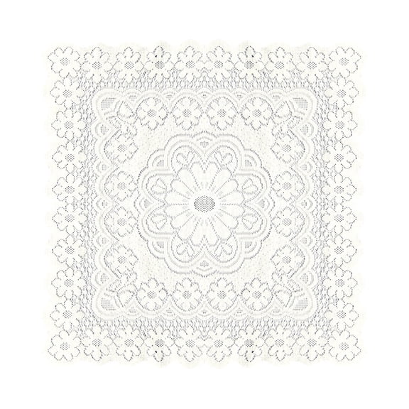 Lace Trimmed Fabric Square Multipurpose Home Decoration for Coffee Table Appliance Covering