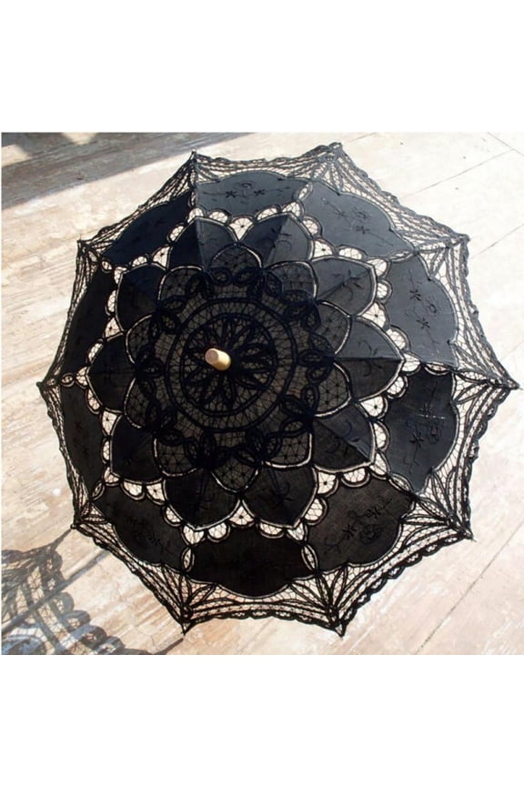 Lace Umbrella, Parasol Vintage Wedding Bridal Umbrella for Party Decoration Photo Lady Costume