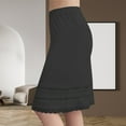thumbnail image 1 of ZunFeo Lace Underskirt for Women Stretchy Modal Slip Skirt High Waisted Basic Liner Skirt for Dress Black S, 1 of 6