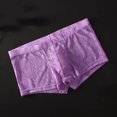 thumbnail image 1 of Lace Underwear for Men Lightweight Hollow-Out Boxer Briefs Mens Trendy Solid Color Breathable Stretchy Slim Mid Waisted Loungewear Boxers, 1 of 2