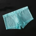 thumbnail image 1 of Lace Underwear for Men Lightweight Hollow-Out Boxer Briefs Mens Trendy Solid Color Breathable Stretchy Slim Mid Waisted Loungewear Boxers, 1 of 2
