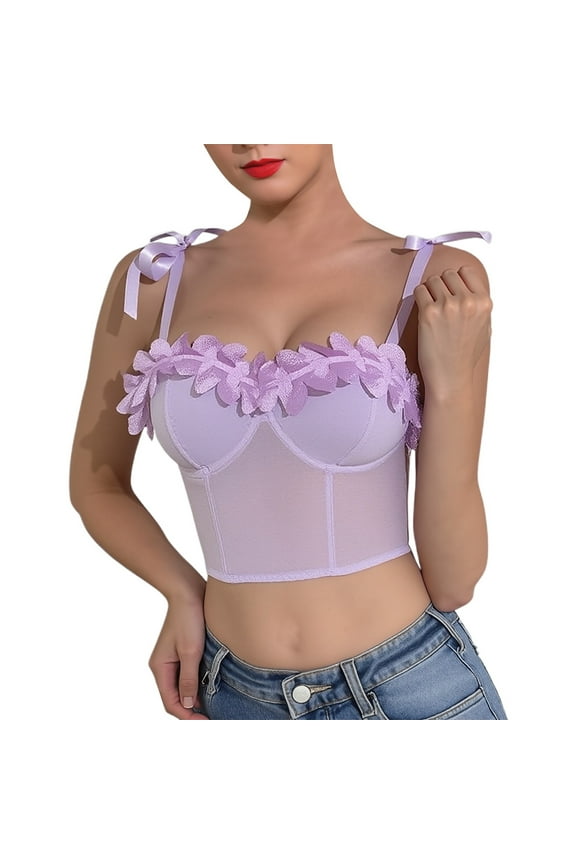 Lace Underwire Corset Plus Size Bra and Garter Lingerie Set for Homewear and Leisure