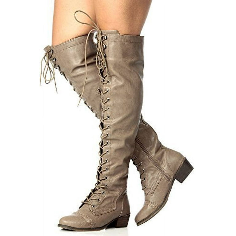 Over the knee military cheap boots