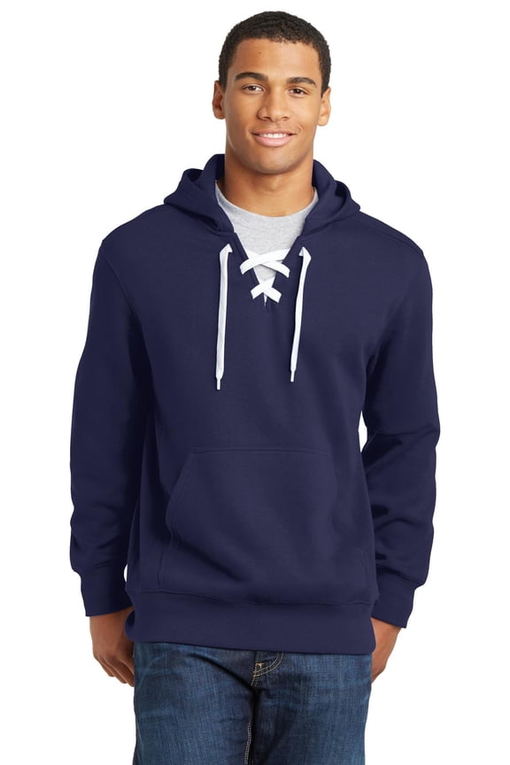 Lace Up Pullover Hooded Sweatshirt