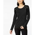 thumbnail image 1 of Lace Up Scoop Neck Top Deep Black S, 1 of 1