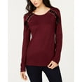 thumbnail image 1 of Lace Up Scoop Neck Top Port XS, 1 of 1
