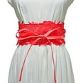 thumbnail image 1 of Lace Up Waist Belt Leather Corset Belt Tie Wrap Bowknot Waistband For Women, 1 of 5