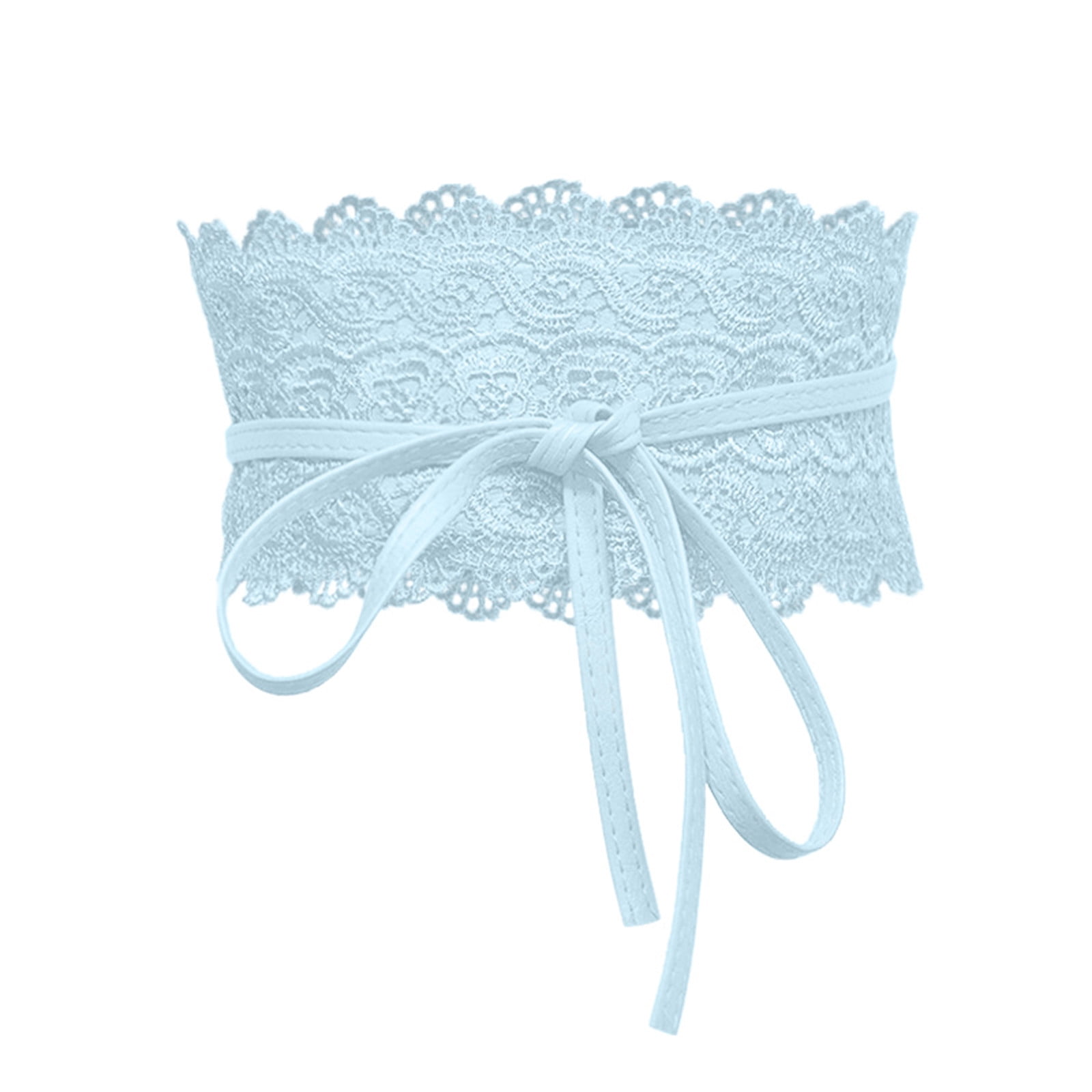 9798 Lace-up Waist Belt Faux Leather Corset Tie Wrap Bowknot Waistband Lace Up Waist Belt Leather Corset Belt Tie Wrap Bowknot  main image 2