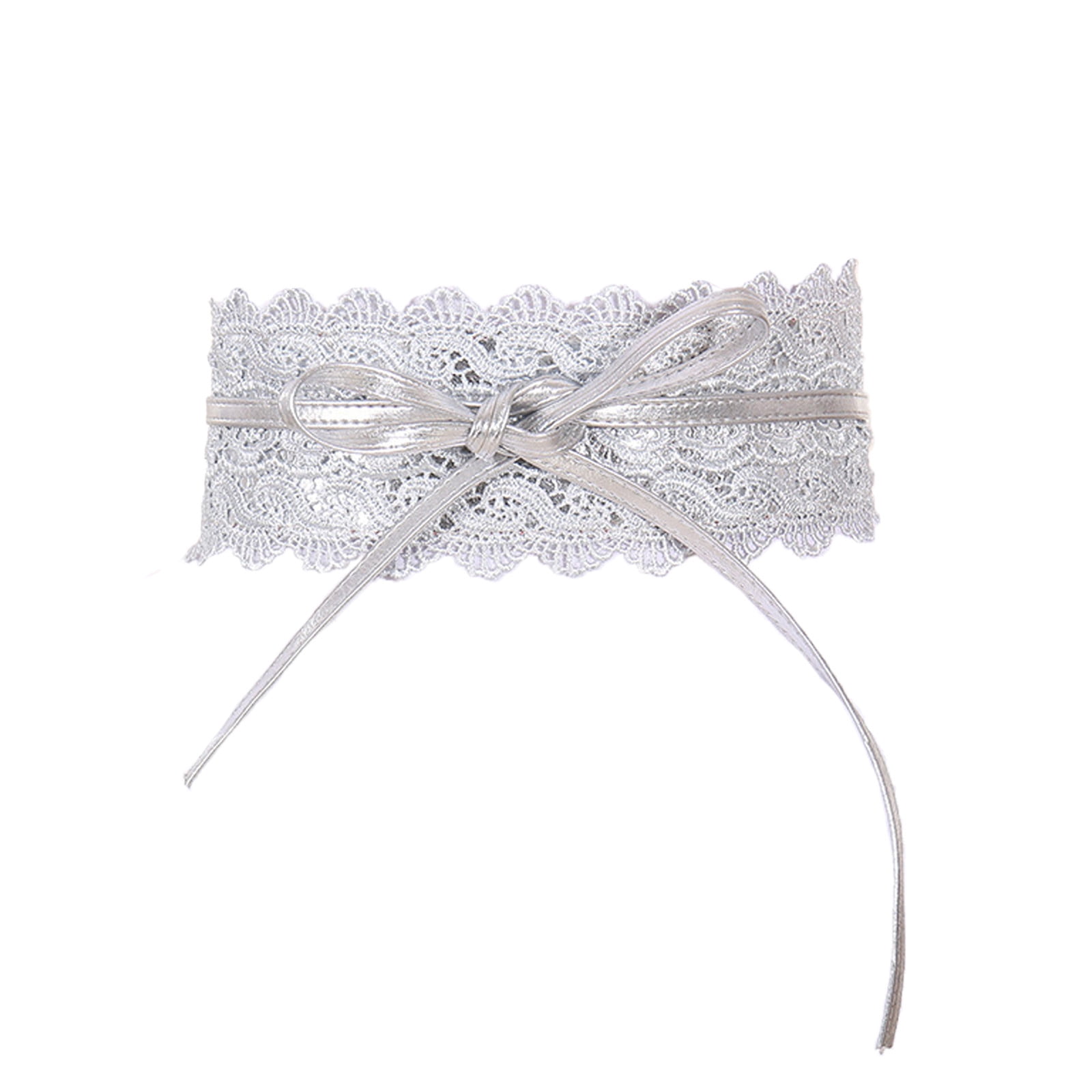 3426 Lace-up Waist Belt Faux Leather Corset Tie Wrap Bowknot Waistband Lace-Up-Waist-Belt-Leather-  main image 3