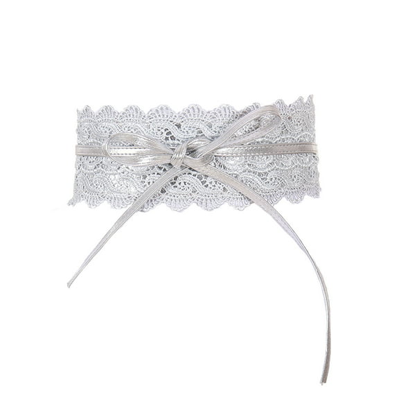 Lace Up Waist Belt Leather Corset Belt Tie Wrap Bowknot Waistband For Women