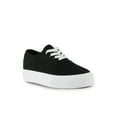 thumbnail image 1 of Lace Up Women's Canvas Sneakers in Black, 1 of 3