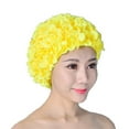 thumbnail image 1 of Lace Vintage Retro Floral Petal Swim Cap For Women Rose, 1 of 8