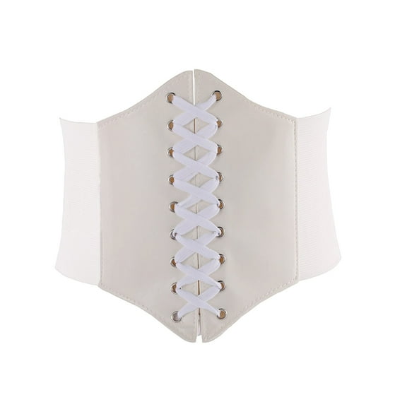 Lace Up Waspie Corset Belts For Women Elastic Waist Belt Tied Retro Wide Belt Elvin Wench Corset Reversible Belt Screws Belt Men Dress Belts for Men Automatic Buckle Travel Belt Y3 Belt Adjustable