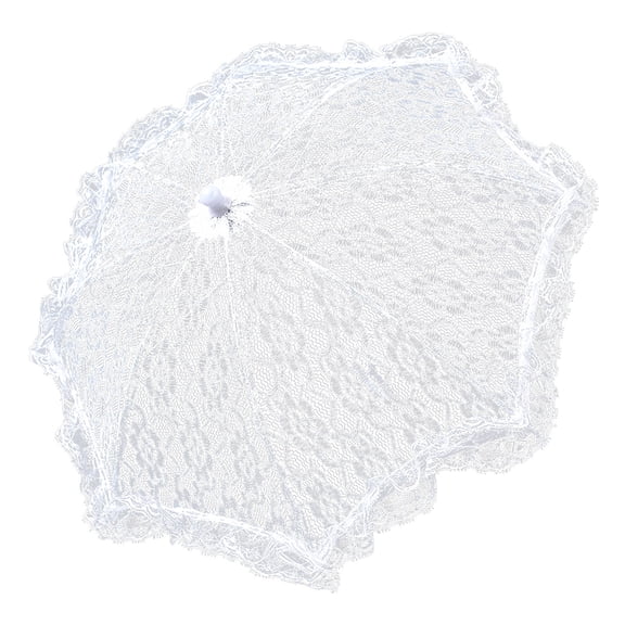 Lace Wedding Umbrella,Lace Parasol Umbrella Decoration Wedding Bride Handmade Photography Prop Umbrella White for Women Wedding Party Photo Props Lady Costume Accessory