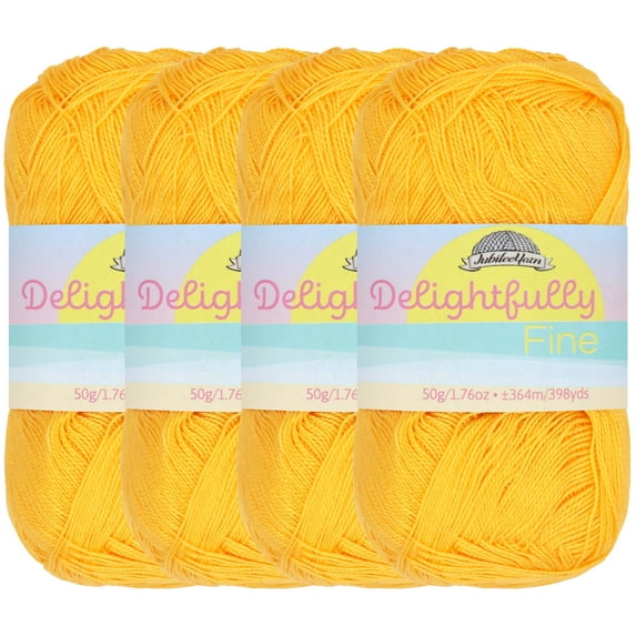 Lace Weight Tencel Yarn - Delightfully Fine - 60% Bamboo 40% Tencel Yarn - 4 Skeins - Col 15 Picking Dandelion