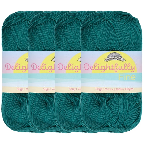 Lace Weight Tencel Yarn - Delightfully Fine - 60% Bamboo 40% Tencel Yarn - 4 Skeins - Col 218 Frozen Tidepool