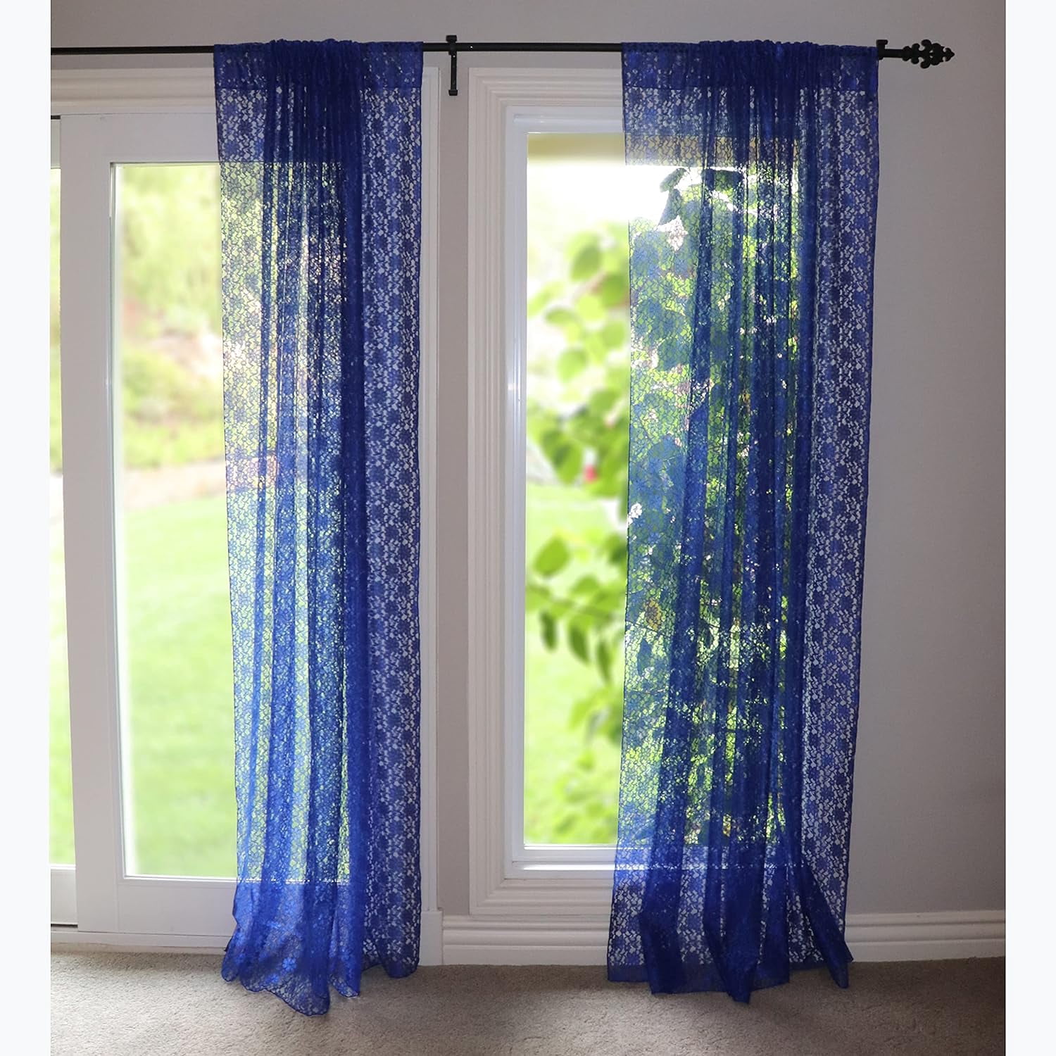 Window Lace Lace Window Curtain Panel Sheer Lace Bedroom Kitchen Dining Room ...
