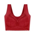 thumbnail image 1 of Lace Wireless Bra for Women Full Coverage Push Up Comfort Sleep Bra Plus Size Seamless Bralette, 1 of 2