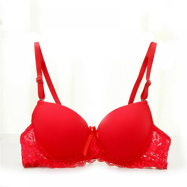 Lace Women Bra Push Up Bra Lace Push-up Breast Underwear Adjustment Push Up  support Bra Size 34A-36B
