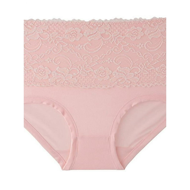 Lace Womens Underwear,Cotton Mid Waist Top Full Coverage Brief Ladies  Panties Lingerie Undergarments for Women 