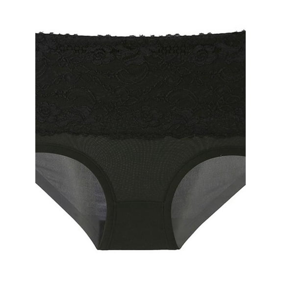 Lace Womens Underwear,Cotton Mid Waist Top Full Coverage Brief Ladies Panties Lingerie Undergarments for Women