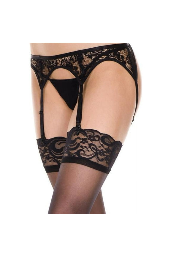 Lace adjustable garterbelt (Panty and stockings not included) 7700-BLACK
