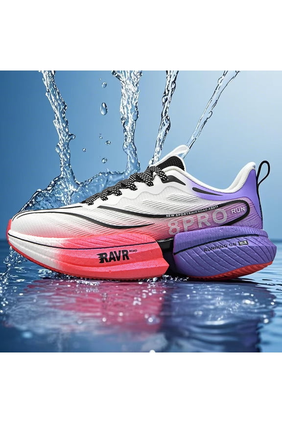 Lace-up Gradient Mesh Split Thick Midsole Professional Racing Running Shoes
