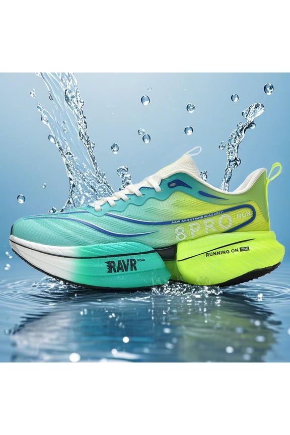 Lace-up Gradient Mesh Split Thick Midsole Professional Racing Running Shoes