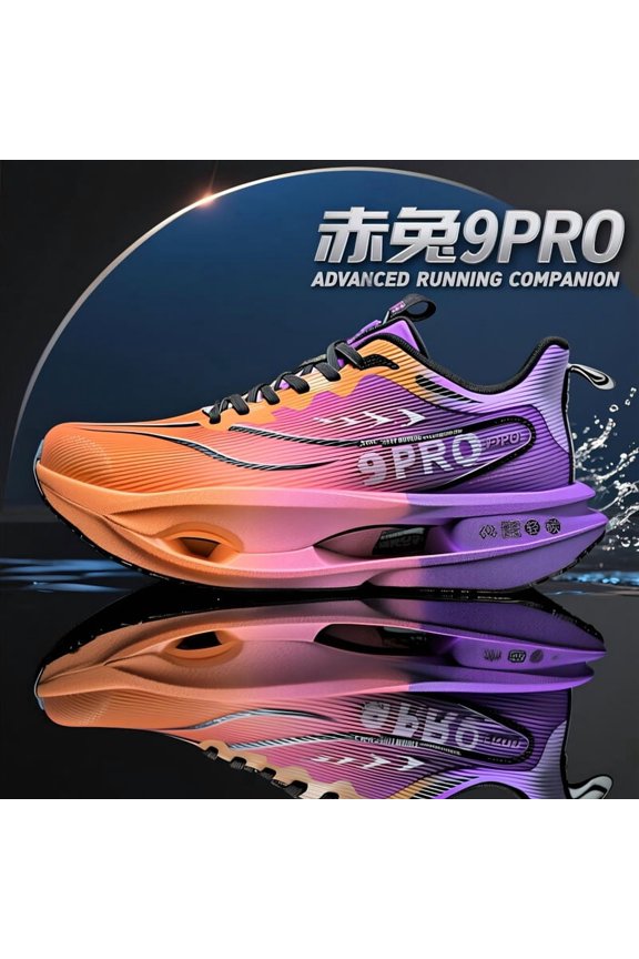Lace-up Hollow Popcorn Midsole Professional Racing Running Sneakers