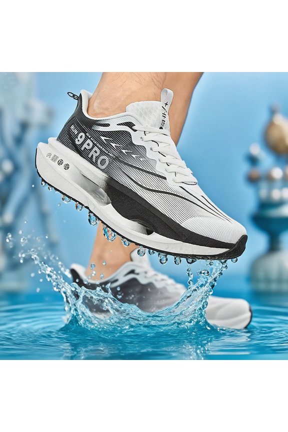 Lace-up Hollow Popcorn Midsole Professional Racing Running Sneakers