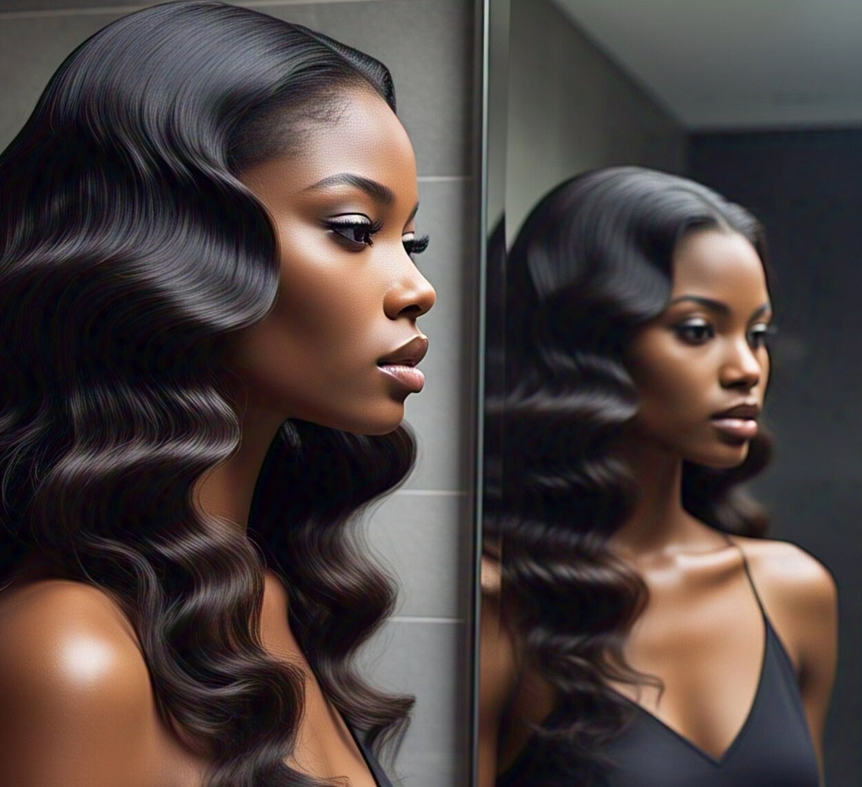Laced by Nicki LuxeWave 40" 13x6 Human Hair Water Wave Wig – Premium Natural Look & Feel