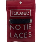 Laceez No Tie Shoe Laces for Adults, Pair of Black Elastic Shoe Laces for Adults Sneakers Shoes for Comfort & Smart look L Women shoe size 1-12.5, Men shoe size 9-10.5