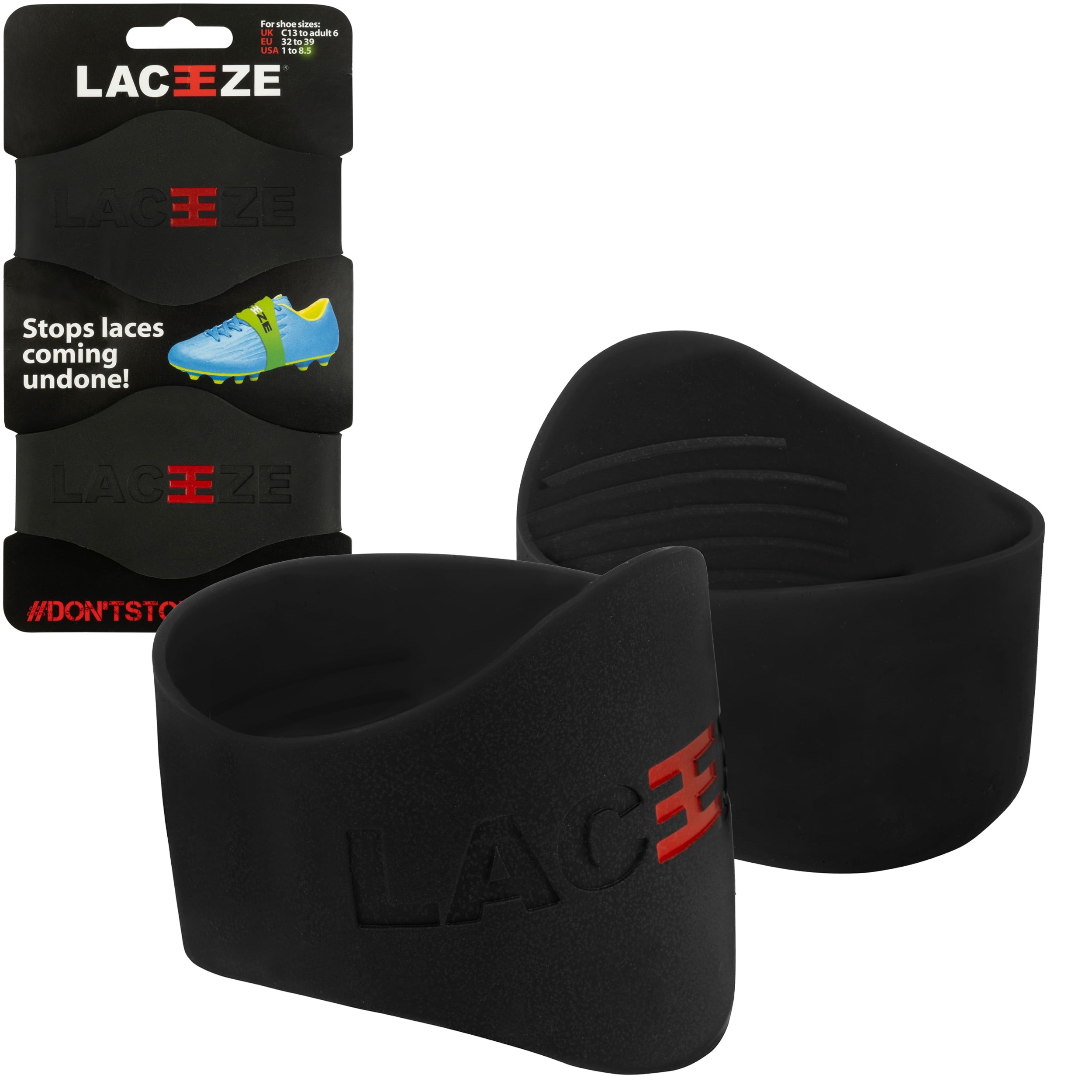 Laceeze, Soccer Shoe Lace Cover, Size 1 - 8.5, Black - Walmart.com